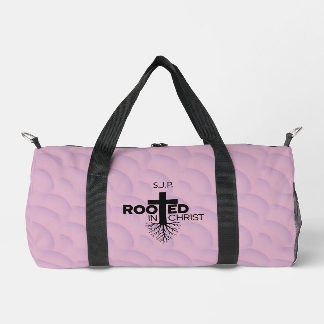 Rosa Lilac-Wavy-Blasen in Christus Christlich Duffle Bag (Vorderseite)