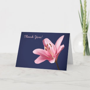 Rosa Lilie, danke! Dankeskarte