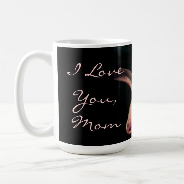 Rosa Lilien-Foto Kaffeetasse (Links)