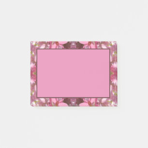 Rosa Lilien-Fusions-Kaleidoskop Post-it Klebezettel
