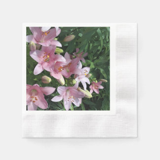 Rosa Lilien Serviette
