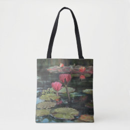 Rosa Lilien-Teich-Taschen-Tasche Tasche