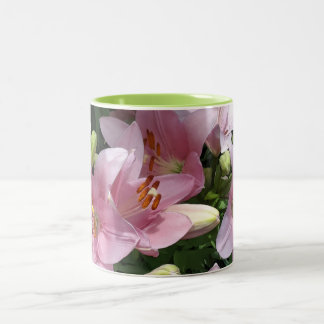 Rosa Lilien Zweifarbige Tasse