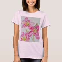 Rosa Lilienwasser Blumenkohl Blume Frauen im Shirt