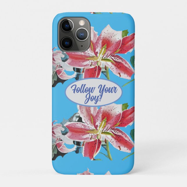 Rosa Lily Lilien Blütenblau Deine Freude Case-Mate iPhone Hülle (Rückseite)