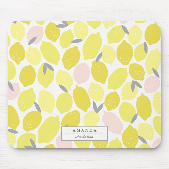 Rosa Limonade durch Origami druckt Mausunterlage Mousepad (Vorne)