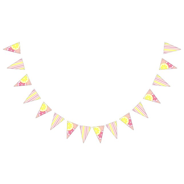 Rosa Limonade-Party, -GELB und -ROSA Wimpelkette (Alle)