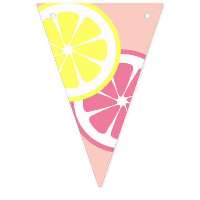 Rosa Limonade-Party, -GELB und -ROSA Wimpelkette (Erste Fahne)