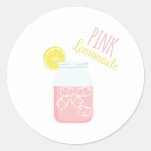 Rosa Limonade Runder Aufkleber