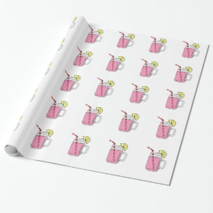 Rosa Limonade-Weckglas Geschenkpapier