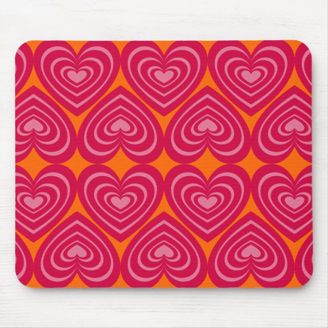 Rosa Linde Herz Mousepad (Vorne)