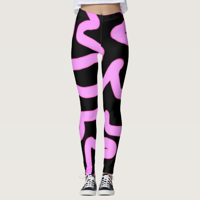 rosa Linie Leggings (Vorderseite)