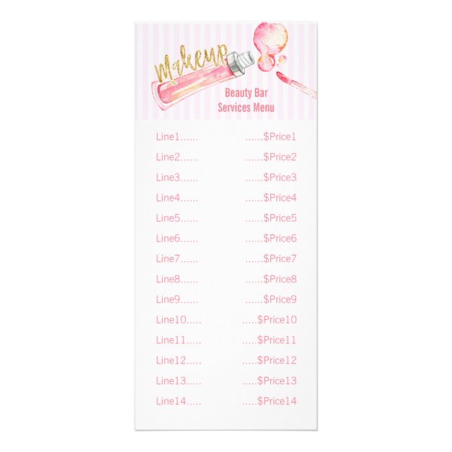 Rosa Lip Gloss Makeup Makeup Rack Card Werbekarte (Vorne)
