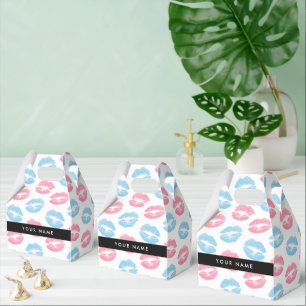 Rosa Lippen, blaue Lippen, Kuss, Ihr Name, persona Geschenkschachtel