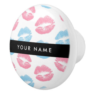 Rosa Lippen, blaue Lippen, Kuss, Ihr Name, persona Keramikknauf