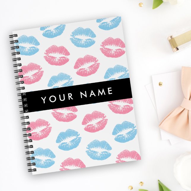 Rosa Lippen, blaue Lippen, Kuss, Ihr Name, persona Notizblock (Von Creator hochgeladen)