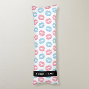 Rosa Lippen, blaue Lippen, Kuss, Ihr Name, persona Seitenschläferkissen