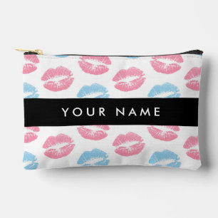 Rosa Lippen, blaue Lippen, Kuss, Ihr Name, persona Zubehörtasche