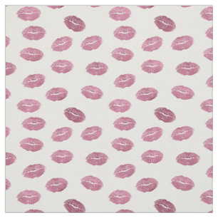 Rosa Lippen Küsse Stoff