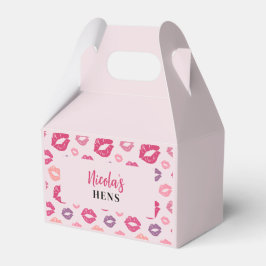 Rosa Lippen Küssen Miss Hens Gastgeschenk Box Geschenkschachtel
