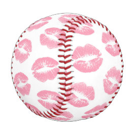 Rosa Lippen, Lippenmuster, rosa Lipstick, Kuss Baseball