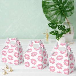 Rosa Lippen, Lippenmuster, rosa Lipstick, Kuss Geschenkschachtel