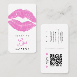 Rosa Lippen Lippenstift Lippen Make-up Social Medi Visitenkarte