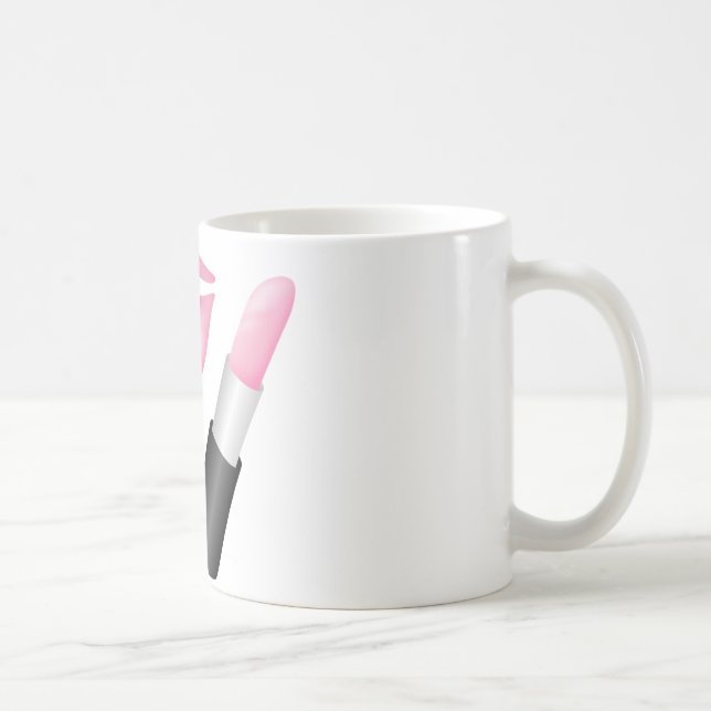 Rosa Lippen M.U.A. 11-Unze-klassische weiße Tasse (Rechts)