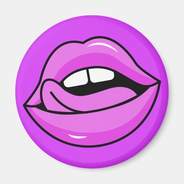 Rosa Lippen-Magnet Magnet (Vorne)
