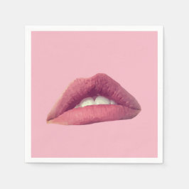 Rosa Lippen, Party Napkins Serviette