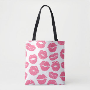 Rosa Lippen Totbeutel Tasche