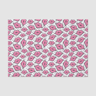 Rosa Lippenkuss-Lippenstift u. Seidenpapier