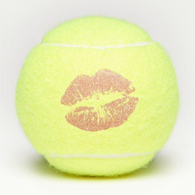 Rosa LippenPenn Tennisbälle (Vorderseite)