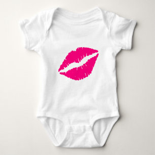 Rosa Lippenstift Pop-Art Baby Strampler