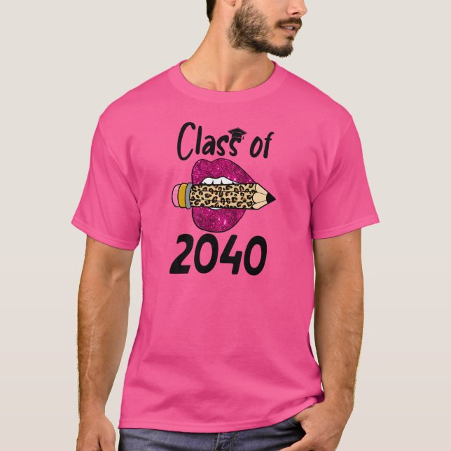 Rosa Lippenstift zurück in die Schulklasse von 204 T-Shirt (Vorderseite)