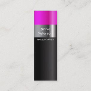 Rosa Lippenstiftmake-up Mini Visitenkarte