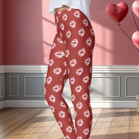 Rosa Lipstick Kiss Print Red
