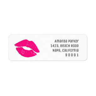 Rosa Lipstick Kiss Rücksendeadresse