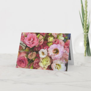 Rosa Lisianthus Blumen Karte