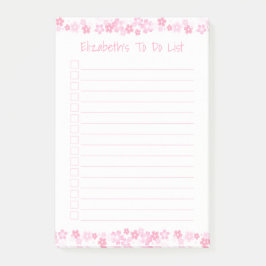 Rosa Liste 4x6 Personalisierter Post It Notes Post-it Klebezettel