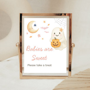 Rosa Little Boo Baby Shower Babys sind süß Schild