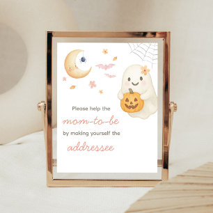Rosa Little Boo Baby Shower Umschlag-Station Schil Poster
