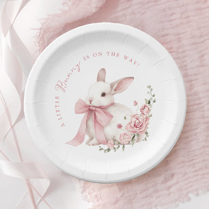 Rosa Little Bunny Baby Shower Pappteller