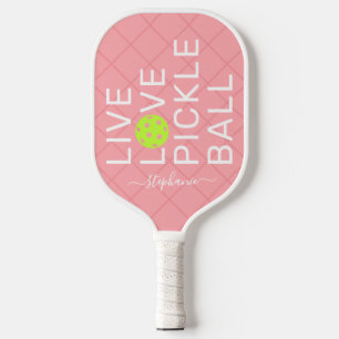 Rosa Live-Liebe Pickleball Personalisiert Schläger