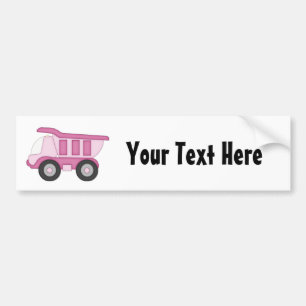 Rosa LKW (personalisiert) Autoaufkleber