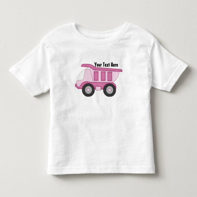 rosa LKW (Personalisiert) Kleinkind T-shirt (Vorderseite)