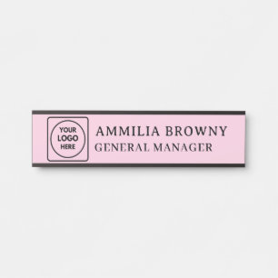 Rosa-Logo   Branding für moderne Mitarbeiter Türschild