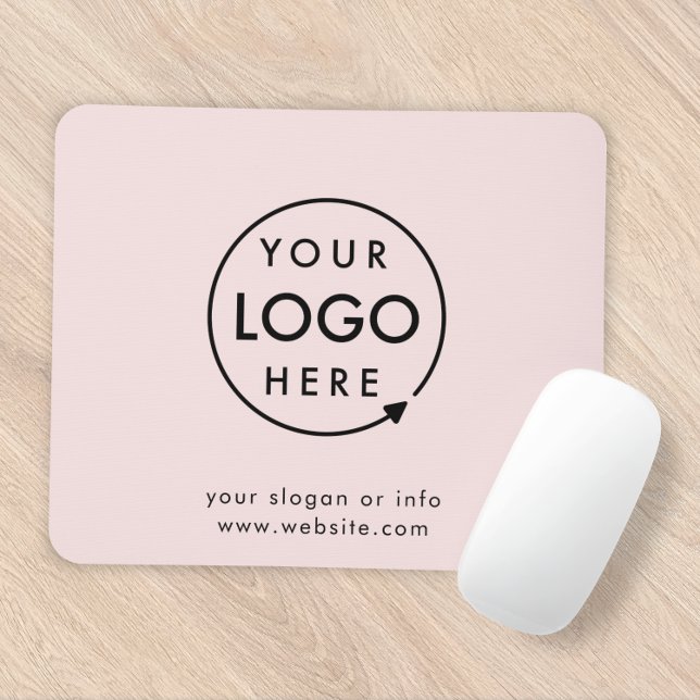 Rosa Logo | Business Corporate Modernes Minimalist Mousepad (Von Creator hochgeladen)