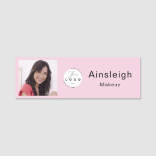 Rosa Logo Foto Make-up Namensschild