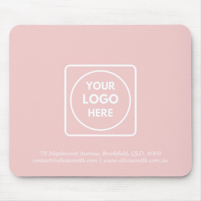 Rosa Logo Geschäfts-Promo-Mauspad Mousepad (Vorne)